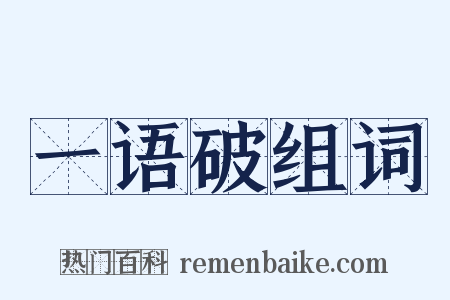 一语破组词是什么意思的图片